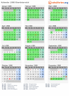 Kalender 1988 mit Ferien und Feiertagen Oberösterreich