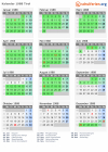 Kalender 1988 mit Ferien und Feiertagen Tirol