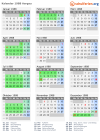 Kalender 1988 mit Ferien und Feiertagen Aargau