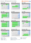 Kalender 1988 mit Ferien und Feiertagen Appenzell Innerrhoden