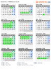 Kalender 1988 mit Ferien und Feiertagen Basel-Stadt
