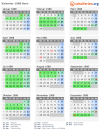Kalender 1988 mit Ferien und Feiertagen Bern