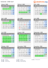 Kalender 1988 mit Ferien und Feiertagen Genf