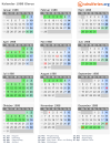 Kalender 1988 mit Ferien und Feiertagen Glarus