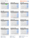 Kalender 1988 mit Ferien und Feiertagen Jura