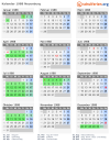 Kalender 1988 mit Ferien und Feiertagen Neuenburg