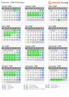 Kalender 1988 mit Ferien und Feiertagen Obwalden