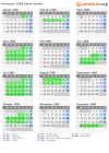 Kalender 1988 mit Ferien und Feiertagen Sankt Gallen