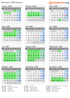 Kalender 1988 mit Ferien und Feiertagen Schwyz