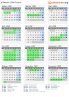 Kalender 1988 mit Ferien und Feiertagen Tessin