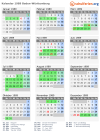 Kalender 1989 mit Ferien und Feiertagen Baden-Württemberg
