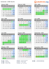 Kalender 1989 mit Ferien und Feiertagen Berlin