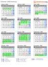 Kalender 1989 mit Ferien und Feiertagen Hamburg
