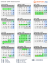 Kalender 1989 mit Ferien und Feiertagen Niedersachsen