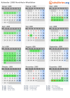 Kalender 1989 mit Ferien und Feiertagen Nordrhein-Westfalen