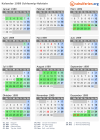 Kalender 1989 mit Ferien und Feiertagen Schleswig-Holstein