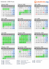 Kalender 1989 mit Ferien und Feiertagen Paris
