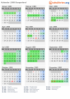 Kalender 1989 mit Ferien und Feiertagen Burgenland