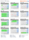 Kalender 1989 mit Ferien und Feiertagen Aargau