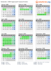 Kalender 1989 mit Ferien und Feiertagen Appenzell Ausserrhoden