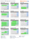 Kalender 1989 mit Ferien und Feiertagen Appenzell Innerrhoden