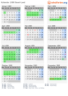 Kalender 1989 mit Ferien und Feiertagen Basel-Land