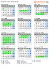 Kalender 1989 mit Ferien und Feiertagen Basel-Stadt