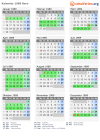 Kalender 1989 mit Ferien und Feiertagen Bern