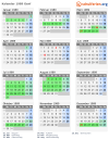 Kalender 1989 mit Ferien und Feiertagen Genf