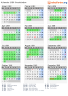 Kalender 1989 mit Ferien und Feiertagen Graubünden