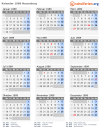 Kalender 1989 mit Ferien und Feiertagen Neuenburg