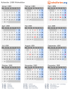 Kalender 1989 mit Ferien und Feiertagen Nidwalden