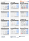 Kalender 1989 mit Ferien und Feiertagen Obwalden