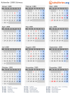 Kalender 1989 mit Ferien und Feiertagen Schwyz