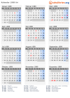Kalender 1989 mit Ferien und Feiertagen Uri