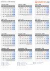 Kalender 1989 mit Ferien und Feiertagen Wallis