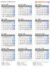 Kalender 1989 mit Ferien und Feiertagen Zürich