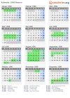 Kalender 1990 mit Ferien und Feiertagen Bayern