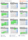 Kalender 1990 mit Ferien und Feiertagen Niedersachsen