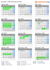 Kalender 1990 mit Ferien und Feiertagen Rheinland-Pfalz