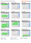 Kalender 1990 mit Ferien und Feiertagen Schleswig-Holstein