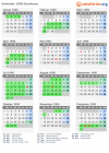 Kalender 1990 mit Ferien und Feiertagen Bordeaux