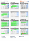 Kalender 1990 mit Ferien und Feiertagen Dijon