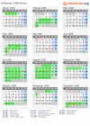 Kalender 1990 mit Ferien und Feiertagen Nizza