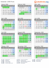 Kalender 1990 mit Ferien und Feiertagen Paris