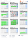 Kalender 1990 mit Ferien und Feiertagen Burgenland