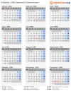 Kalender 1990 mit Ferien und Feiertagen Appenzell Ausserrhoden