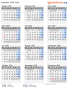 Kalender 1990 mit Ferien und Feiertagen Genf