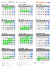 Kalender 1991 mit Ferien und Feiertagen Baden-Württemberg