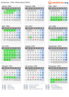 Kalender 1991 mit Ferien und Feiertagen Rheinland-Pfalz